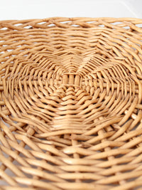 large vintage wicker gathering basket