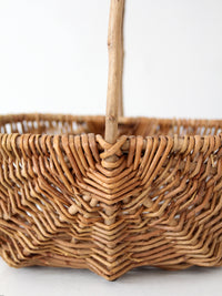 vintage wicker gathering basket