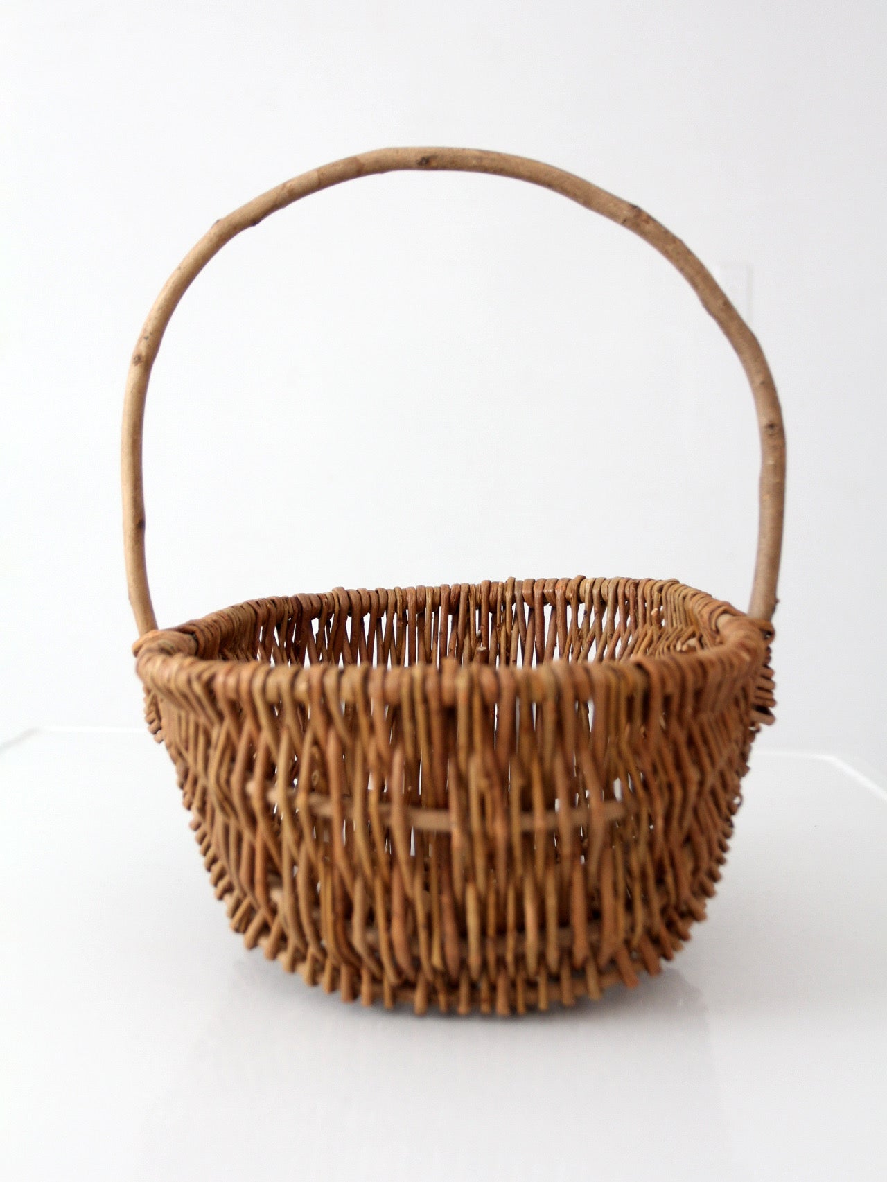 vintage wicker gathering basket