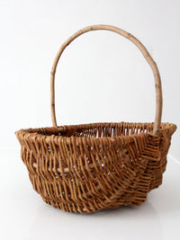 vintage wicker gathering basket