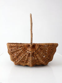 vintage wicker gathering basket