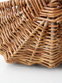vintage wicker gathering basket