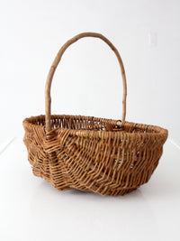 vintage wicker gathering basket
