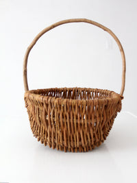 vintage wicker gathering basket
