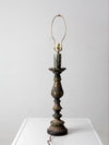 vintage plaster candlestick table lamp