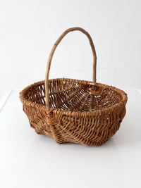 vintage wicker gathering basket