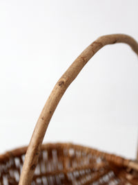 vintage wicker gathering basket