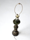 vintage plaster candlestick table lamp