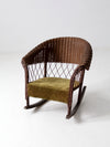 antique wicker kid's rocker