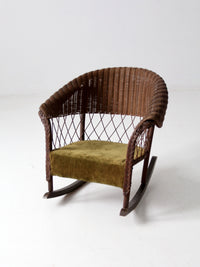 antique wicker kid's rocker