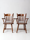 mid century captain's chairs pair