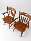 mid century captain's chairs pair