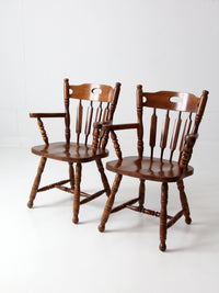 mid century captain's chairs pair