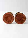 vintage brass candlestick holders pair
