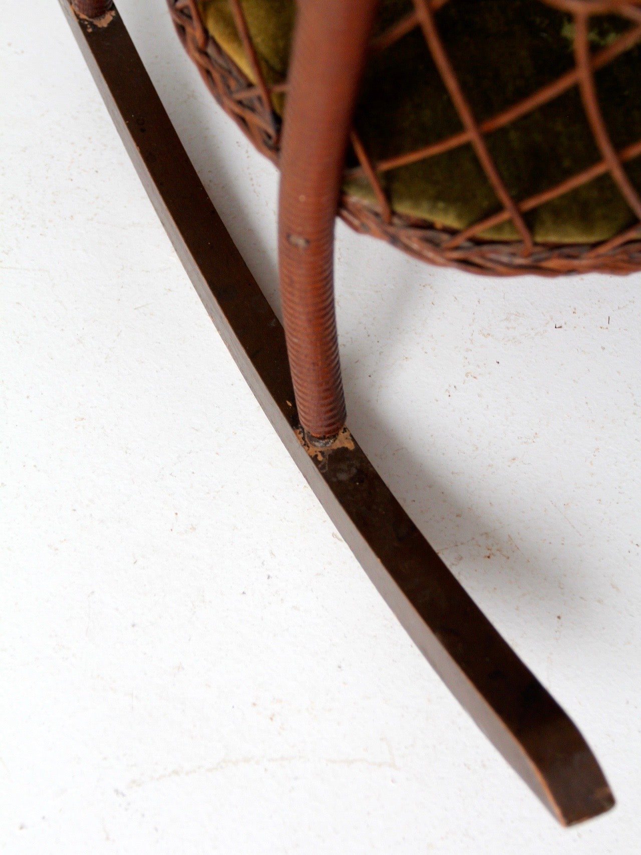 antique wicker kid's rocker