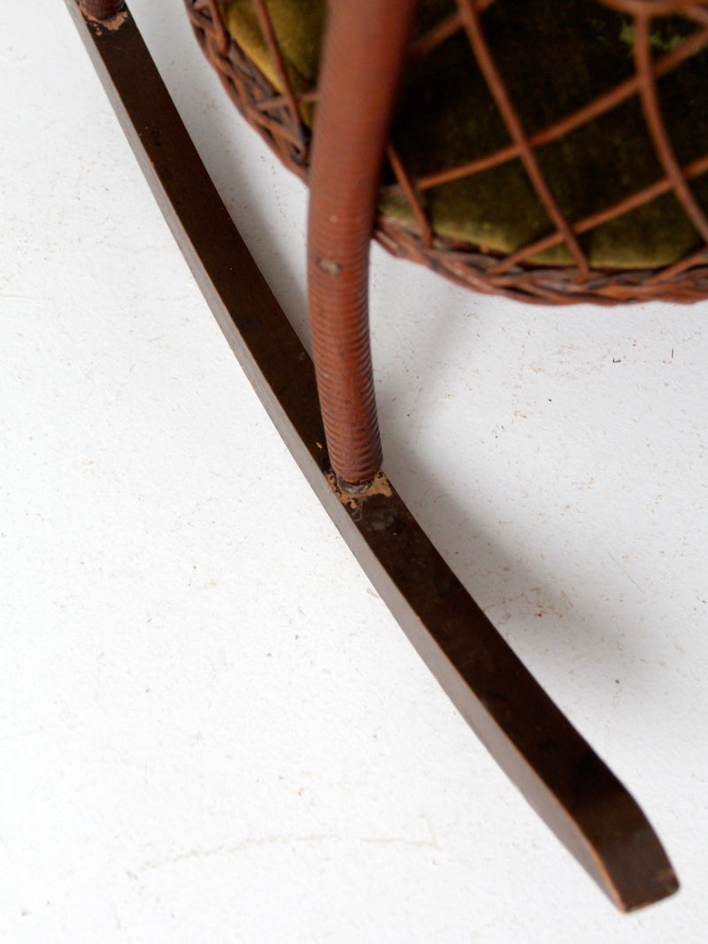 antique wicker kid's rocker