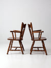 mid century captain's chairs pair