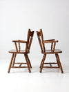 mid century captain's chairs pair