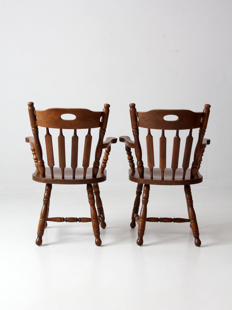 mid century captain's chairs pair