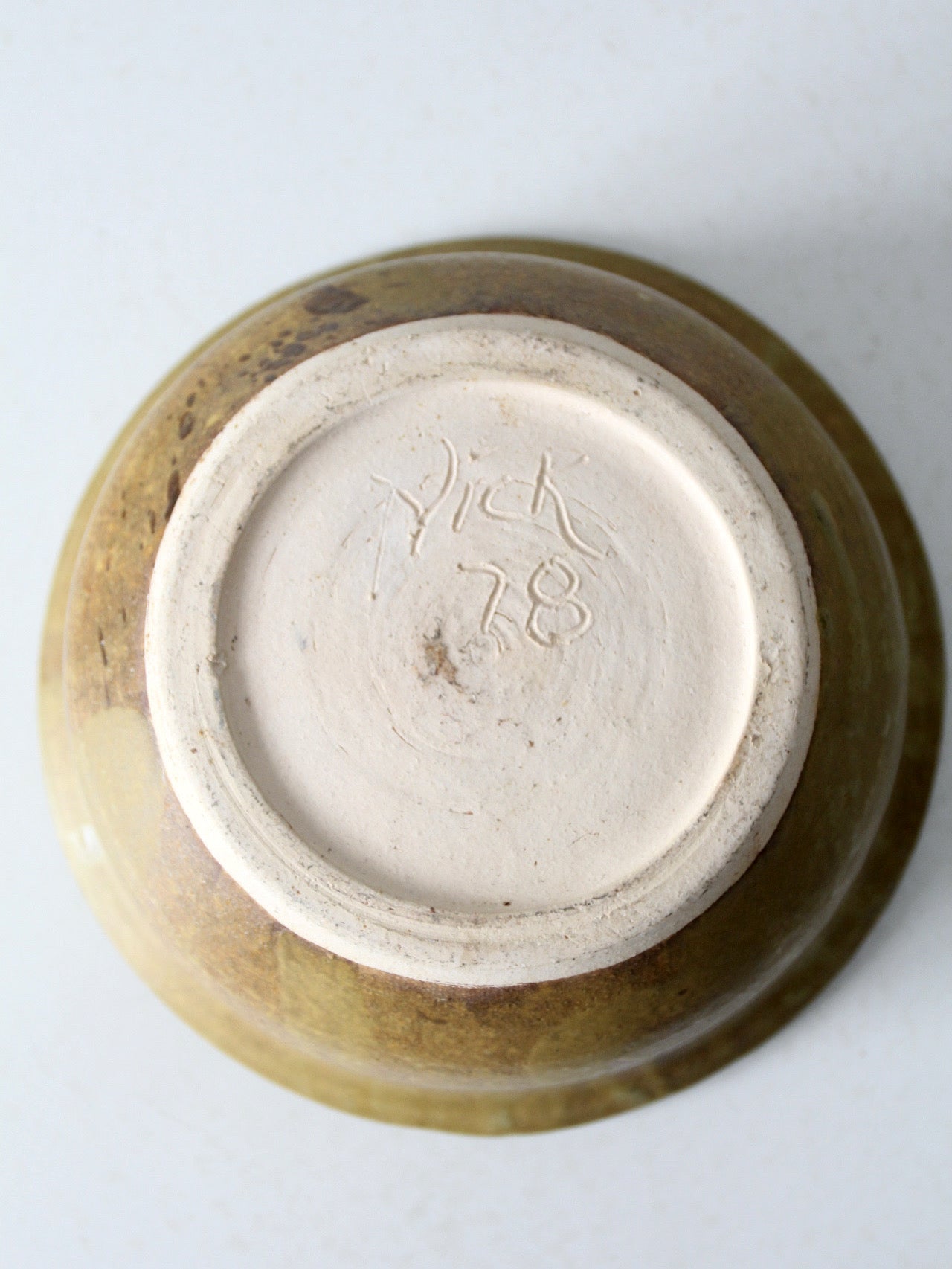 1970s vintage studio pottery bowl