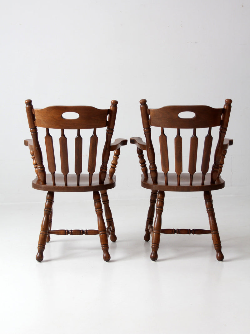 mid century captain's chairs pair