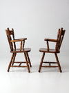 mid century captain's chairs pair