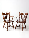 mid century captain's chairs pair