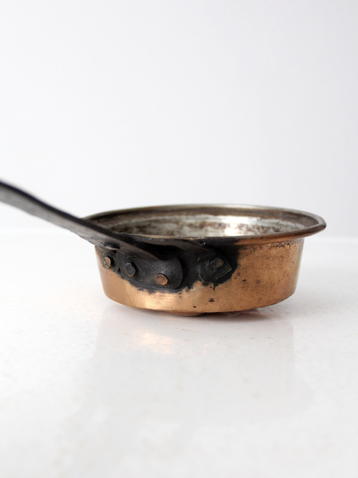 antique copper escargot pan