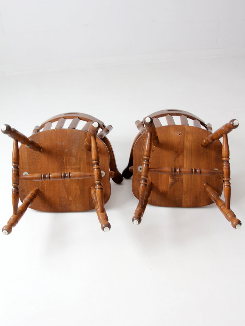 mid century captain's chairs pair