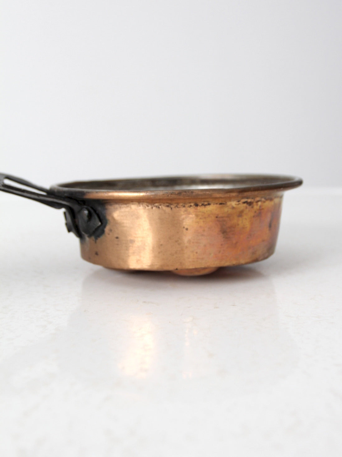antique copper escargot pan
