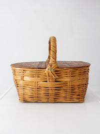 vintage wicker picnic basket