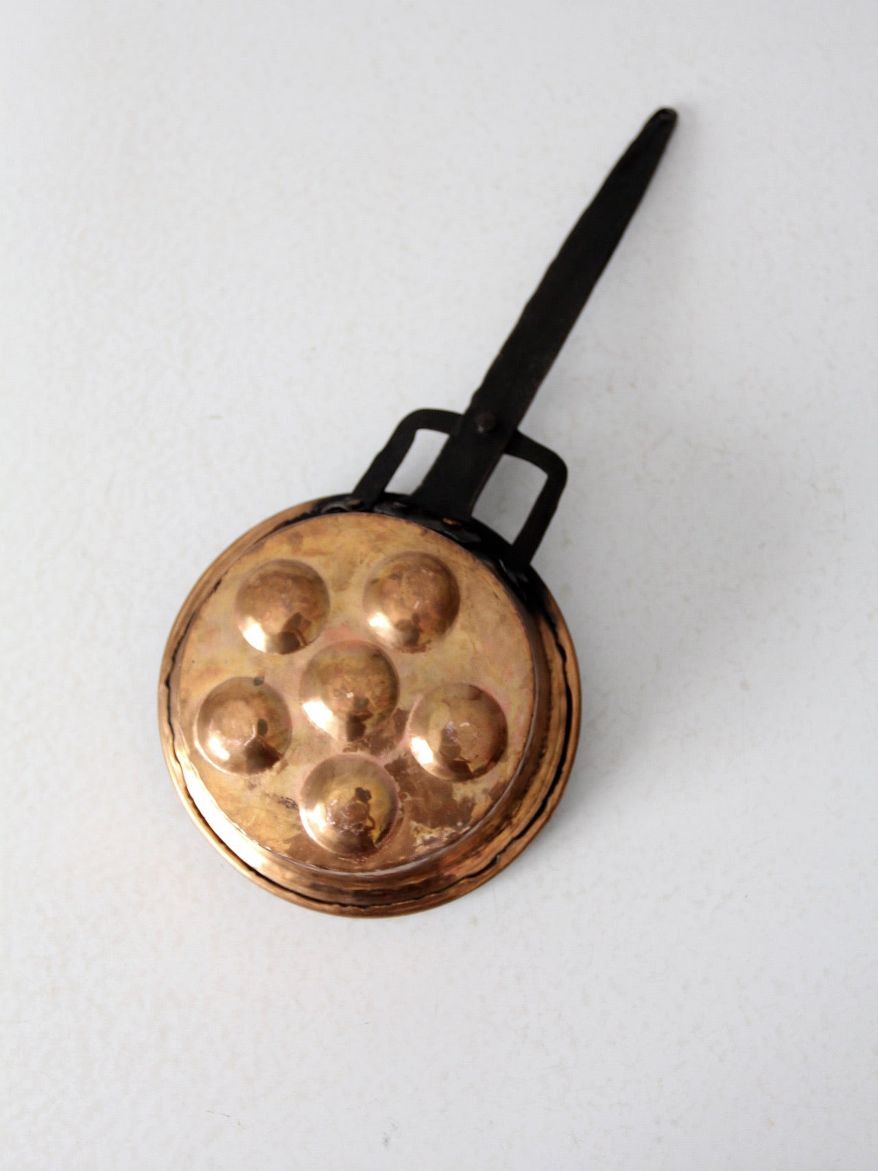 antique copper escargot pan