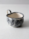 vintage heart shaped studio pottery mug