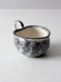 vintage heart shaped studio pottery mug
