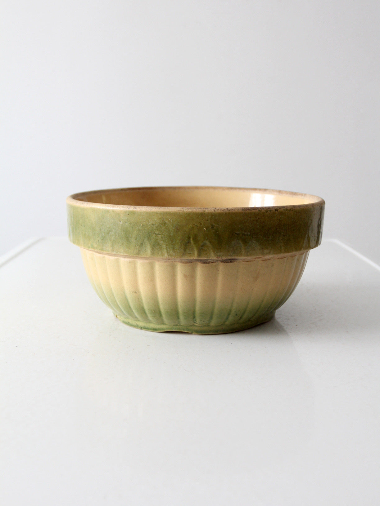 antique yellowware bowl