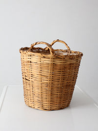 vintage woven wicker basket