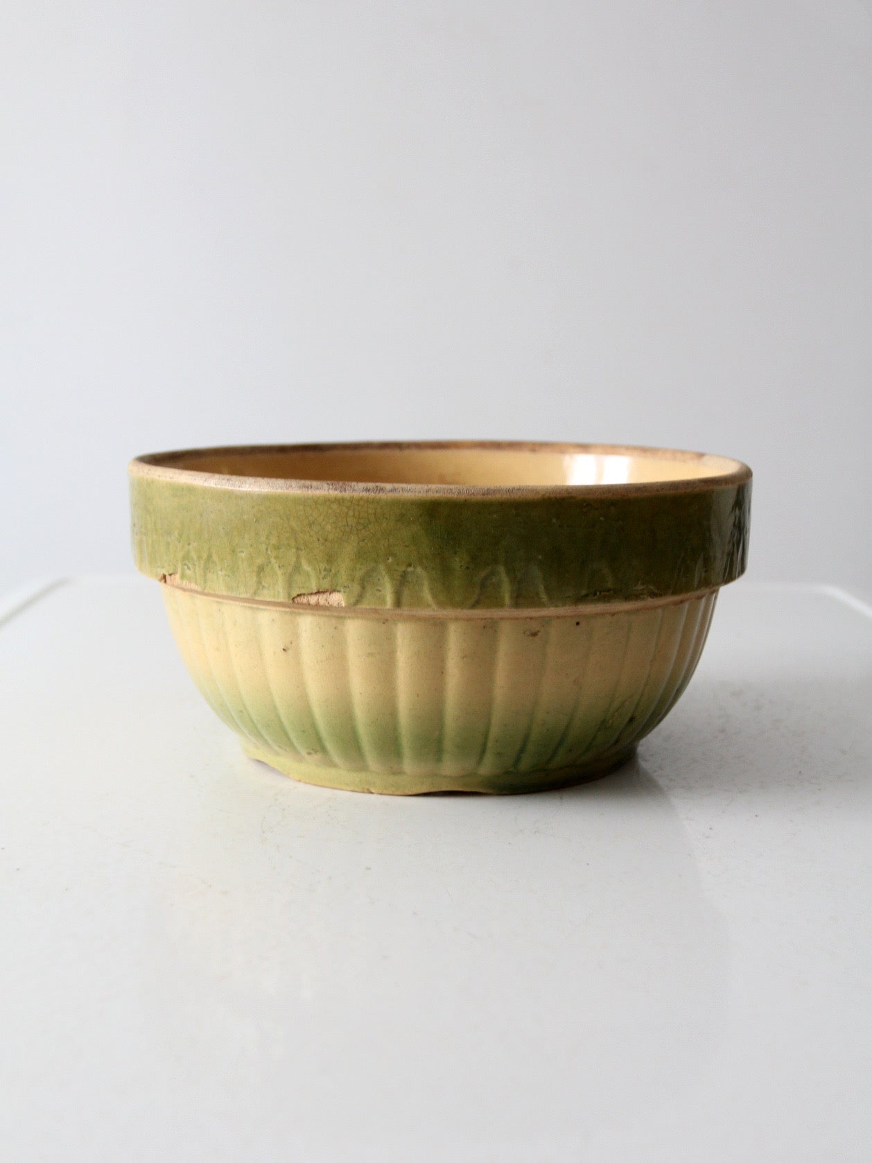 antique yellowware bowl