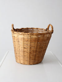 vintage woven wicker basket