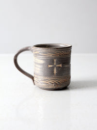 vintage studio pottery mug