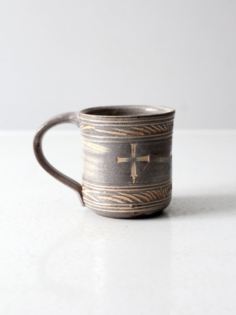 vintage studio pottery mug