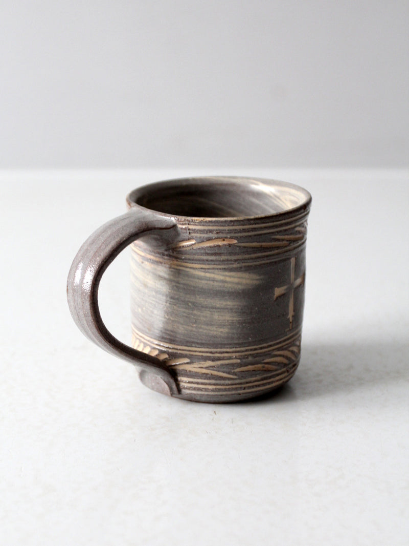 vintage studio pottery mug