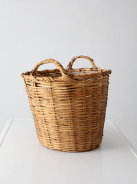 vintage woven wicker basket