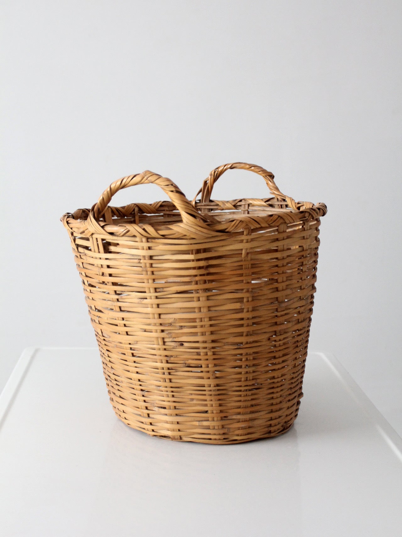 vintage woven wicker basket