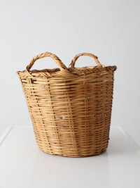 vintage woven wicker basket