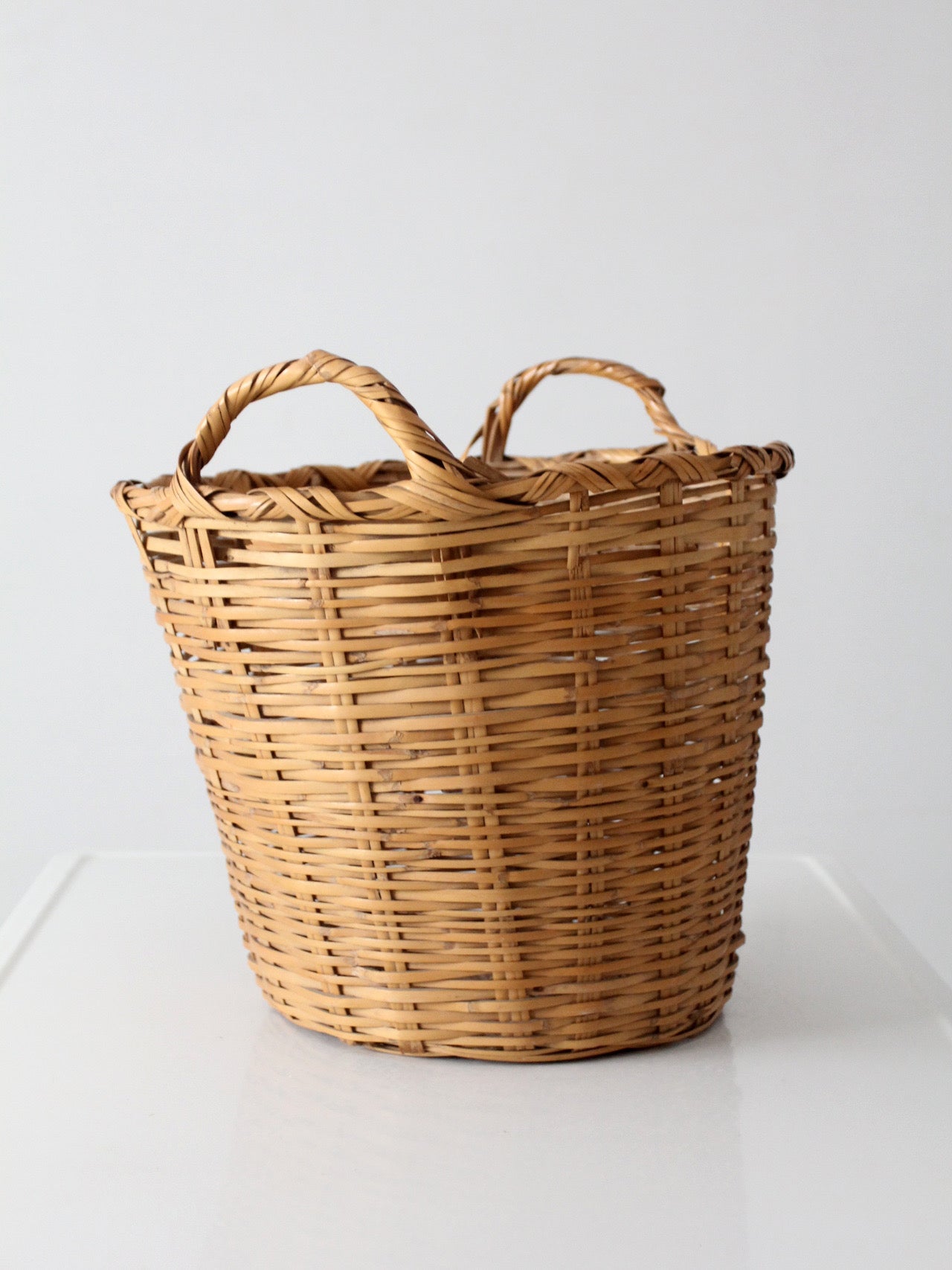 vintage woven wicker basket