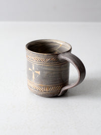 vintage studio pottery mug