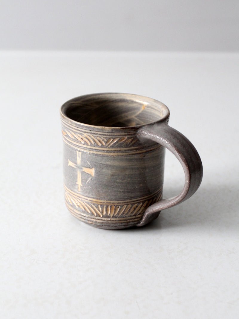 vintage studio pottery mug