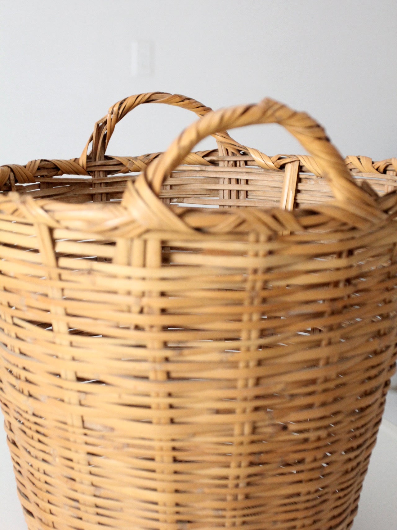 vintage woven wicker basket