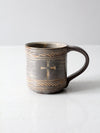 vintage studio pottery mug