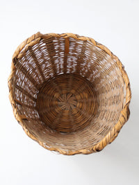 vintage woven wicker basket